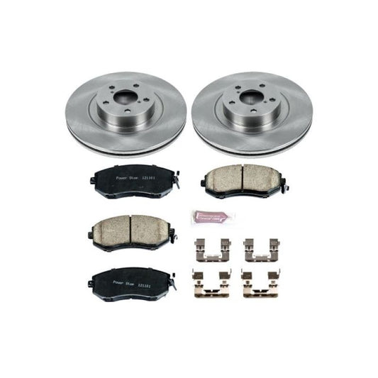 PowerStop OE front brake kit for 2013-2016 Scion FR-S, includes brake rotors and pads for enhanced stopping power
