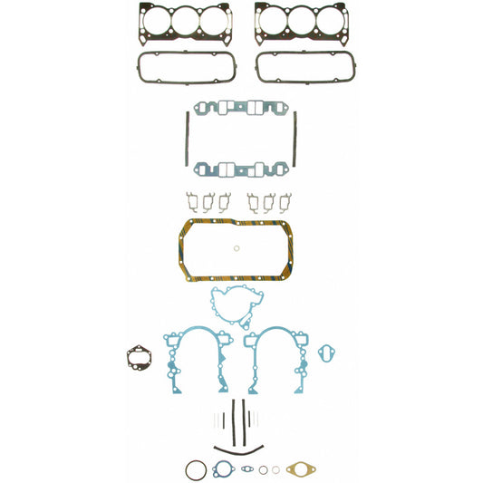 Fel-Pro FS 8723 PT-7 engine gasket set with multiple gaskets and seals for automotive engine repair.