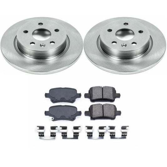 PowerStop OE rear brake kit for 2016 Chevrolet Cruze, includes brake rotors and pads, auto specialty brake components