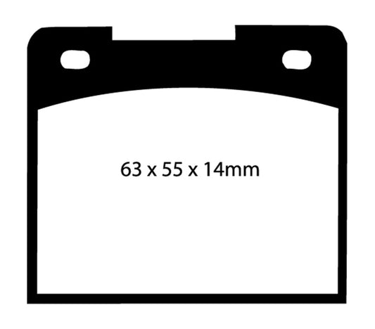 EBC Ultimax2 front brake pads for Ford Cortina 1.2, OE type, designed for reliable stopping power and smooth braking performance.