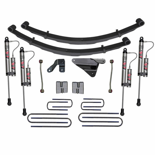 Skyjacker 6-inch lift kit for 2000-2004 Ford F-250 F-350 V8 4WD trucks, showing components and suspension parts.