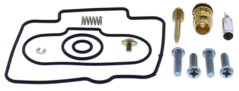 All Balls Racing carburetor rebuild kit for 1993 Husqvarna CR125 motorcycle, includes gaskets and small parts inside packaging.