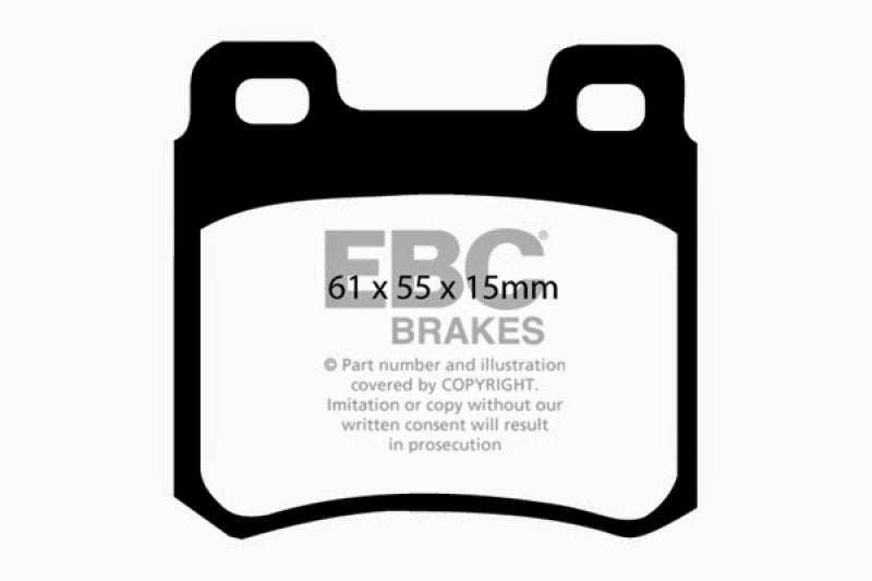 EBC Greenstuff rear brake pads installed on a Mercedes-Benz C220 W202 2.2 for enhanced performance and braking efficiency