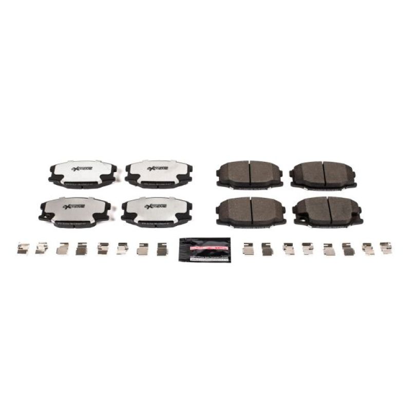 PowerStop brake pads for 2001 Mitsubishi Fuso FE-CA truck, front or rear Z36 performance brake pads with hardware.