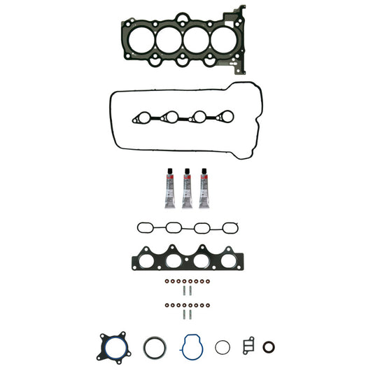 Fel-Pro Kia Soul HS 26554 PT-1 PermaTorque engine cylinder head gasket set, showing included gaskets and packaging.
