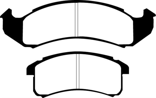 EBC Ultimax2 front brake pads for Buick Le Sabre 1994-1999 FWD, OE style, showing the brake pad set with metal backing plates.