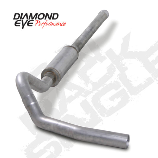 Diamond Eye Performance 4-inch catback exhaust system for Chevy/GMC 6.6L 2006-2007.5, featuring a sleek single rear exit design.