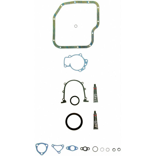 Fel-Pro Infiniti G20 CS 9816 engine gasket set with various gaskets and seals laid out on a white background.