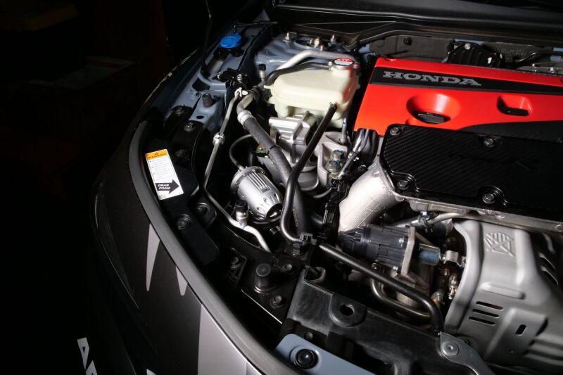 HKS Super SQV4 blow-off valve for FL5 Subaru WRX, showcasing the silver and black design with branding details.