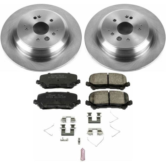 PowerStop rear brake kit for 2014-2016 Acura MDX, featuring OE-style brake components with brake pads and rotors.