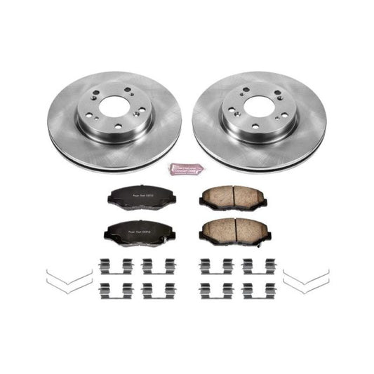 PowerStop OE brake kit for 2013 Acura ILX front, includes brake rotors and pads, designed for reliable stopping performance.