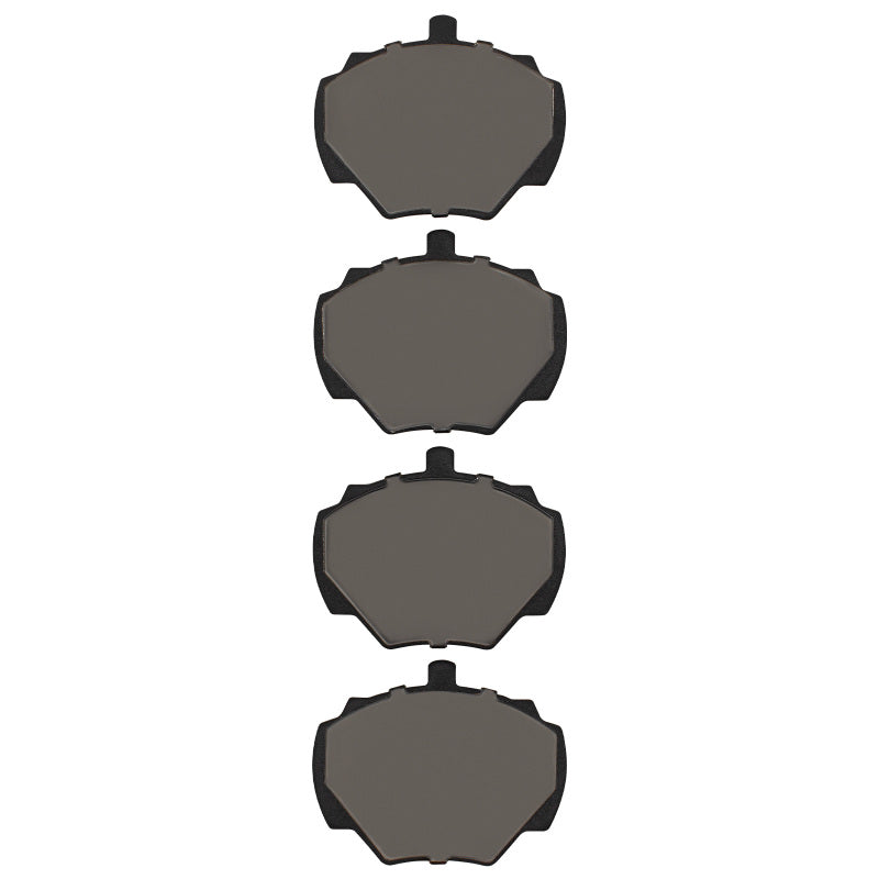 Rear R1 Concepts OE brake pads for Land Rover Range Rover R1 74-16, showing the brake pad set with metal backing plates.