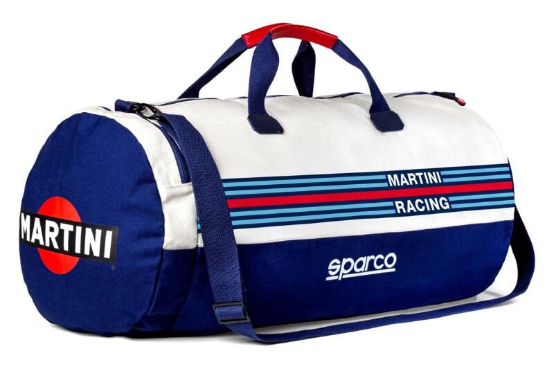 SPARCO Duffel Martini Sport Bag with multiple compartments and sturdy handles, designed for sporty travel and gym use.