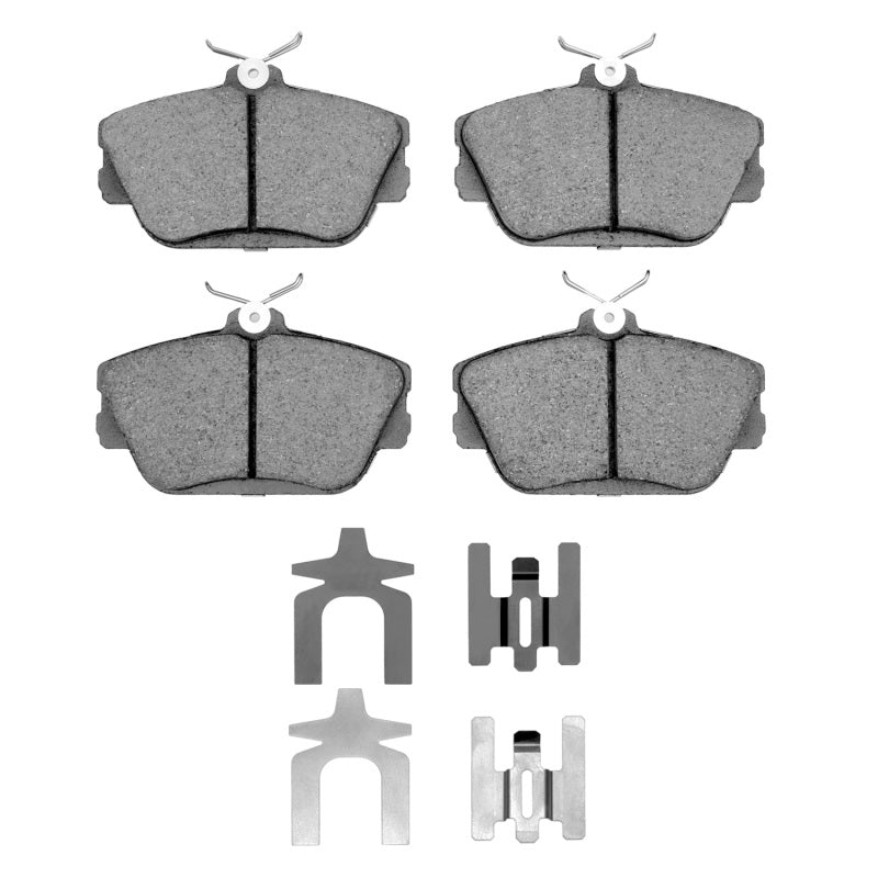 R1 Concepts OE ceramic brake pads and hardware kit for 1993-2007 Ford Taurus front brakes, excluding SHO model, with hardware included.