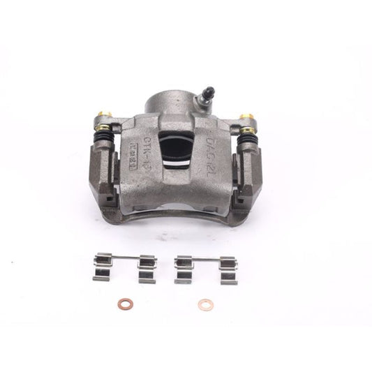 PowerStop OE front left brake caliper with bracket for Chevrolet Aveo 2004-2011, automotive replacement part.