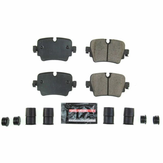 PowerStop 14-19 Jaguar F-Type Z23 Evolution Sport rear brake pads with hardware, high-performance brake replacement for sporty driving.