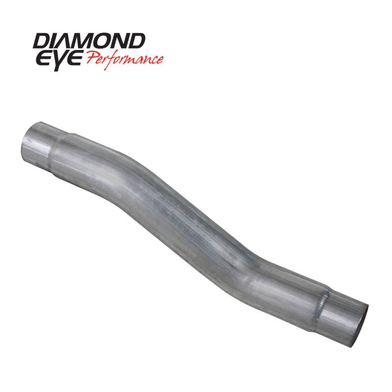 Diamond Eye Performance exhaust muffler delete pipe, 3.5-inch diameter, 30-inch length, with finished ends for vehicle exhaust system.