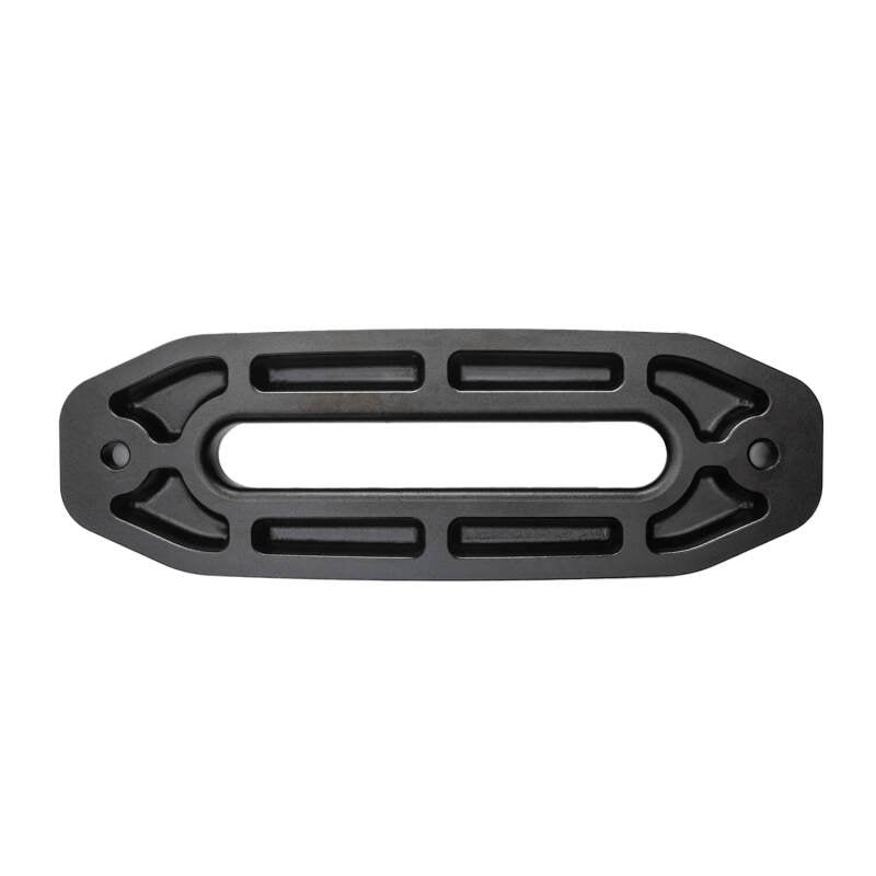 Forged aluminum ARB Hawse Fairlead for winches, featuring a sturdy design and sleek finish, mounted on a vehicle.