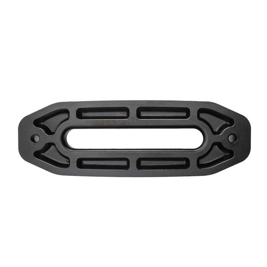 Forged aluminum ARB Hawse Fairlead for winches, featuring a sturdy design and sleek finish, mounted on a vehicle.