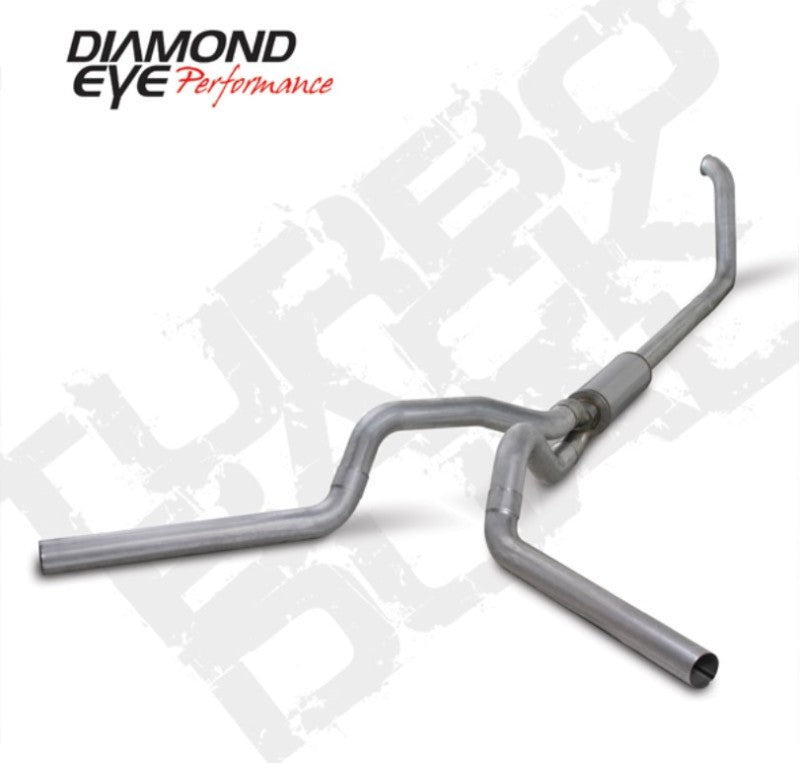 Diamond Eye Performance Turbo Back dual exhaust kit for 2000-2003 Ford F250/F350 7.3L diesel truck with polished tips.