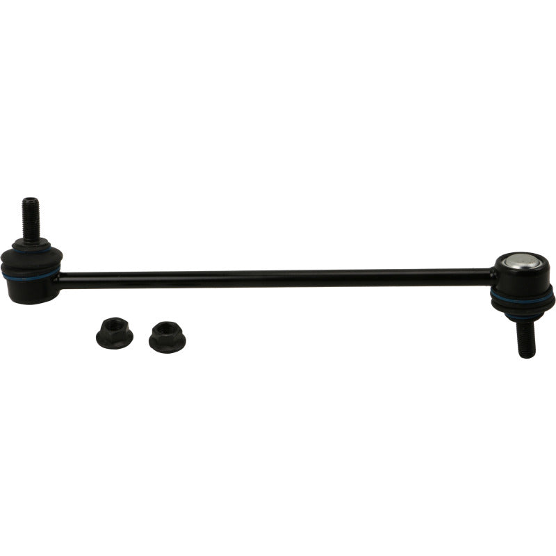 Moog front sway bar endlink for Chrysler 200 C LX Limited models from 2015 to 2017, showing the metal link with bushings.