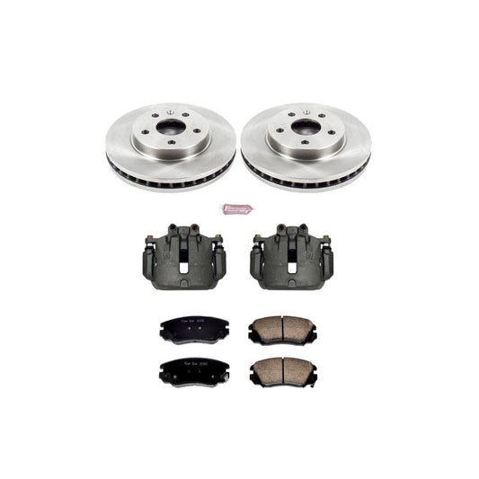 PowerStop OE front brake kit with calipers for 2011-2016 Buick LaCrosse, includes brake rotors and calipers for reliable stopping power.
