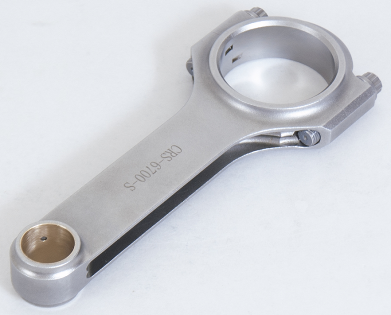 Eagle Big Block Chevy 4340 H-beam connecting rod with .990in pin diameter, 6.7in length, and ARP2000 bolts for 8-cylinder engines