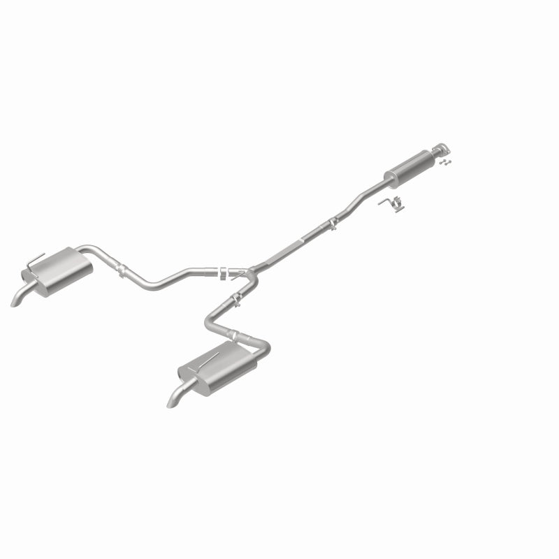 Magnaflow catback exhaust kit for Nissan Altima 2.5L, direct-fit replacement with polished exhaust tips and stainless steel piping.