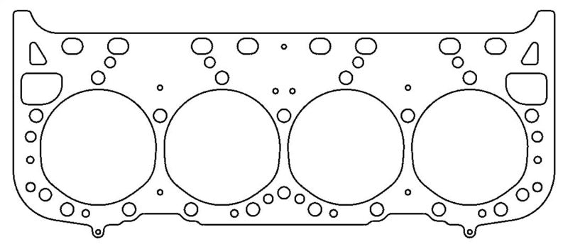 Cometic GM LT1 small block head gasket with 4.040-inch bore and MLS construction, featuring valve pockets for engine sealing.