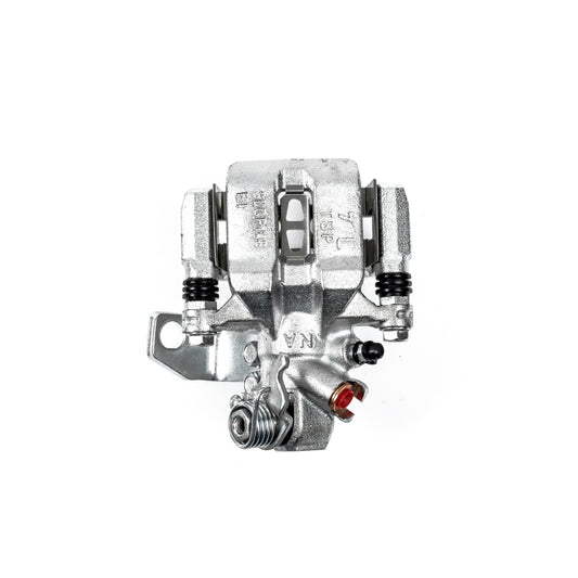 PowerStop rear left OE brake caliper with bracket for Acura CSX 2006-2011, shown in black with mounting hardware.