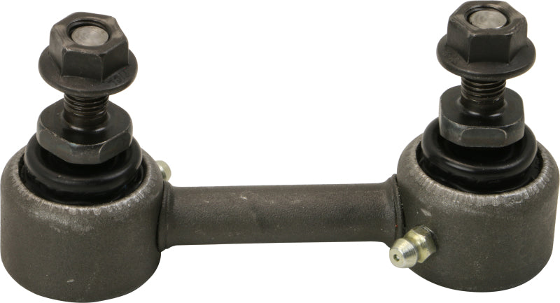 Moog Mitsubishi Endeavor 2004-2011 rear sway bar endlink with rubber bushings, designed for vehicle stability and handling.