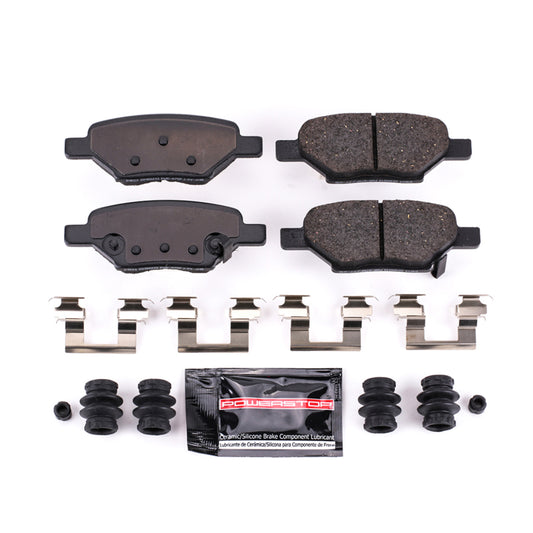 PowerStop Z23 Evolution sport rear brake pads for Chevrolet Cobalt, includes hardware, high-performance brake components.