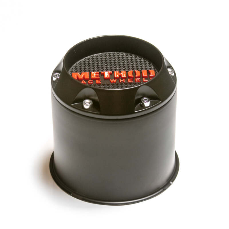 Red logo Method Cap T080 wheel center cap with 130.8mm push thru fit for Method Wheels.