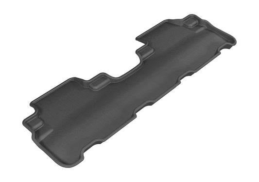 Black 3D MAXpider rubber floor mats for the second row of 2014-2019 Toyota Highlander, designed for durable protection and fit.