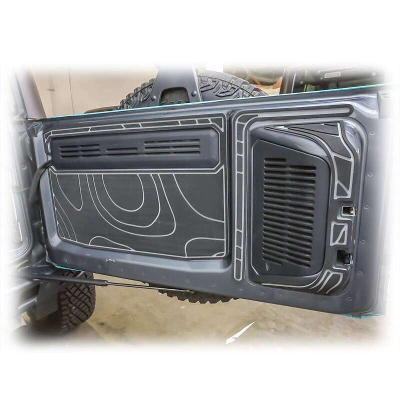 TURN Offroad 2021+ Ford Bronco 2-door cargo area foam protector kit in black for organized off-road storage.