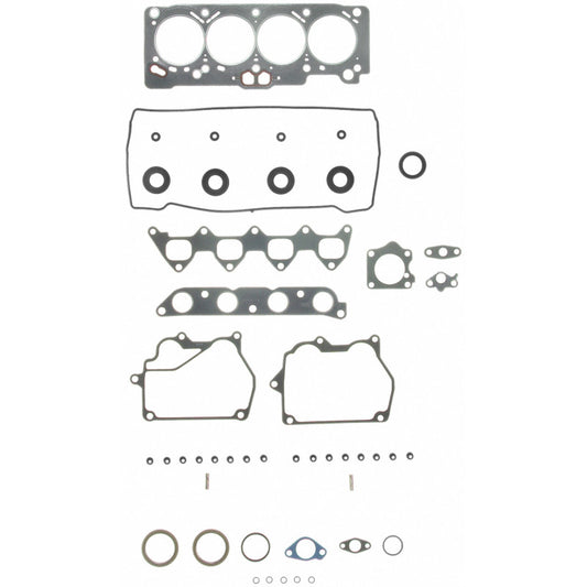 Fel-Pro Toyota Corolla engine cylinder head gasket set with PermaTorque design, showing gaskets and sealing components.
