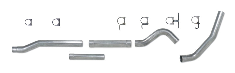 Diamond Eye Performance catback exhaust pipe for 2003-2007 Ford 6.0L F250/F350 with extended cab, showing the single aluminum replacement pipe.