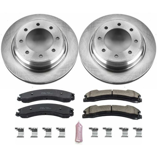 PowerStop OE rear brake kit for Nissan NV1500 2012-2018, includes brake pads and rotors for reliable stopping power.