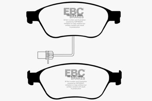 EBC Ultimax2 front brake pads for 2003-2006 Volkswagen Phaeton 4.2L, OE type, showing the brake pad set.