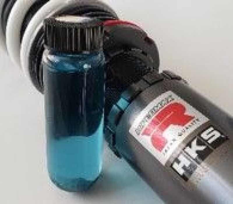 HKS HIPERMAX R coilover suspension kit for GZEA14H, showing adjustable shocks and coilover components on a vehicle.