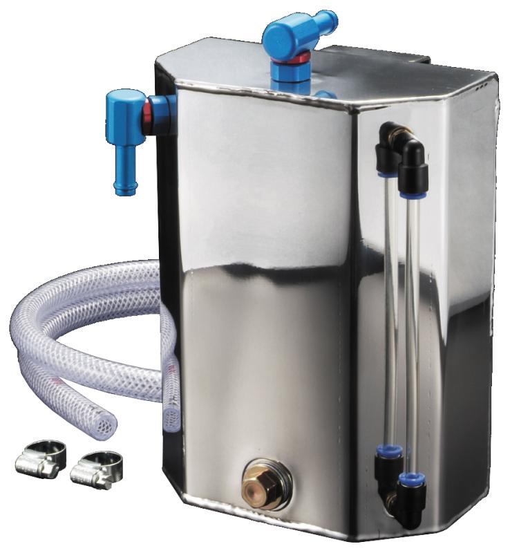 Cusco Oil Catch Tank separator type for Subaru BRZ, Toyota 86, and Scion FR-S, shown in a group shot with other automotive parts.