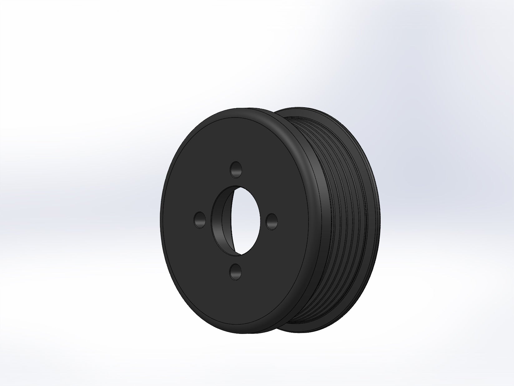 2.90" 6 Rib ZPE GripTec® 2pc Magnuson Heartbeat TVS L3 Black Pulley Only
