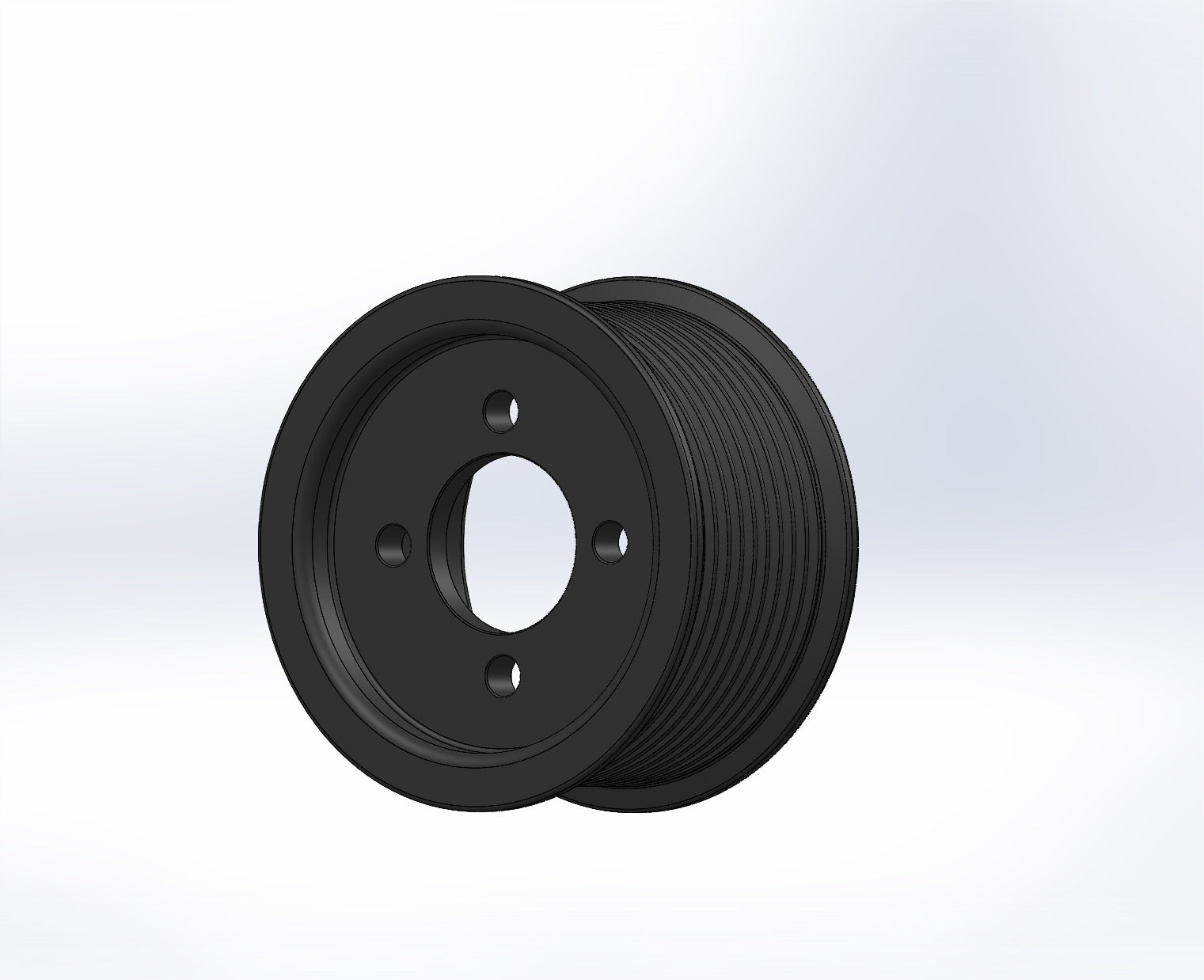 2.60" 10 Rib ZPE GripTec® 2pc Magnuson Heartbeat TVS L3 Black Pulley Only