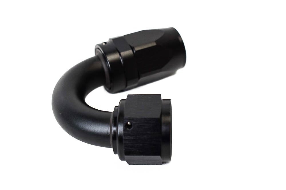 BTR AN FITTINGS - 150° - 12AN HOSE END - BLACK - HF-150-012
