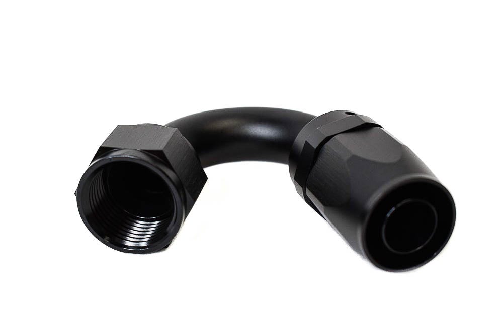 BTR AN FITTINGS - 150° - 12AN HOSE END - BLACK - HF-150-012