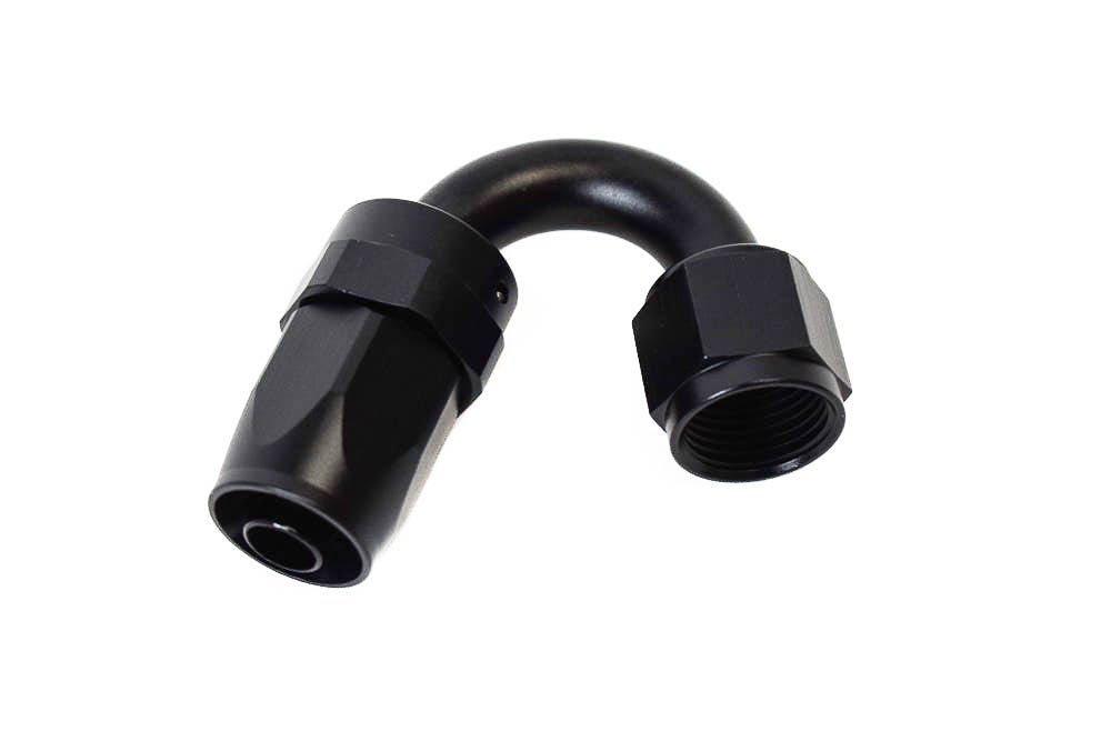 BTR AN FITTINGS - 150° - 8AN HOSE END - BLACK - HF-150-08