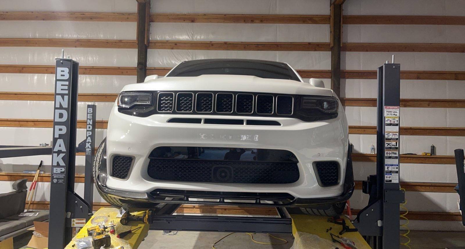 2017-2021 Jeep SRT8 Trackhawk 3 Piece CARBON FIBER Front Splitter Lip Ground Effects