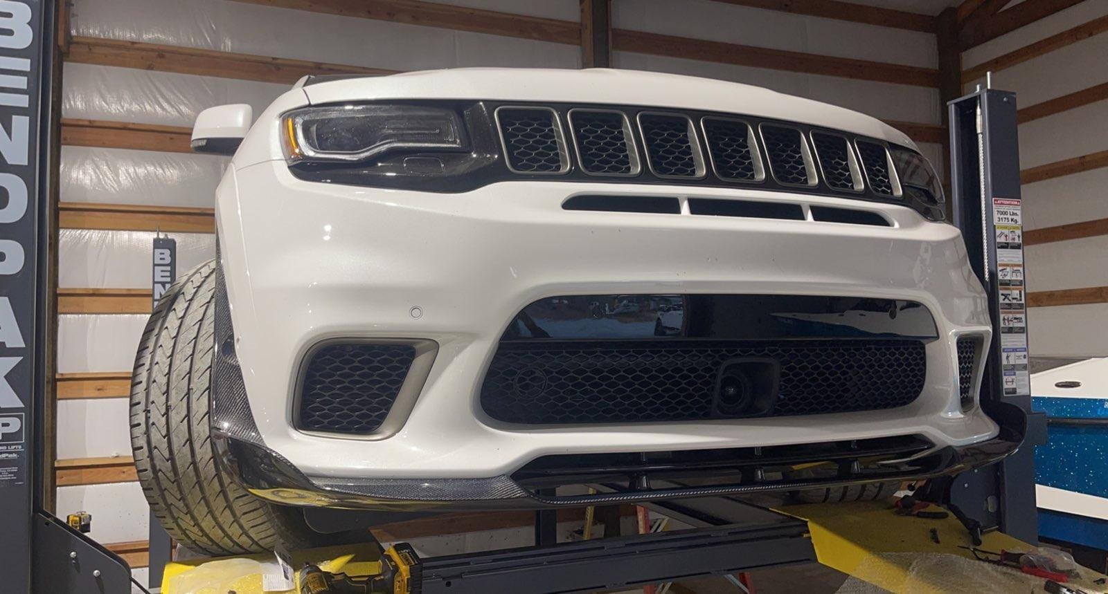 2017-2021 Jeep SRT8 Trackhawk 3 Piece CARBON FIBER Front Splitter Lip Ground Effects