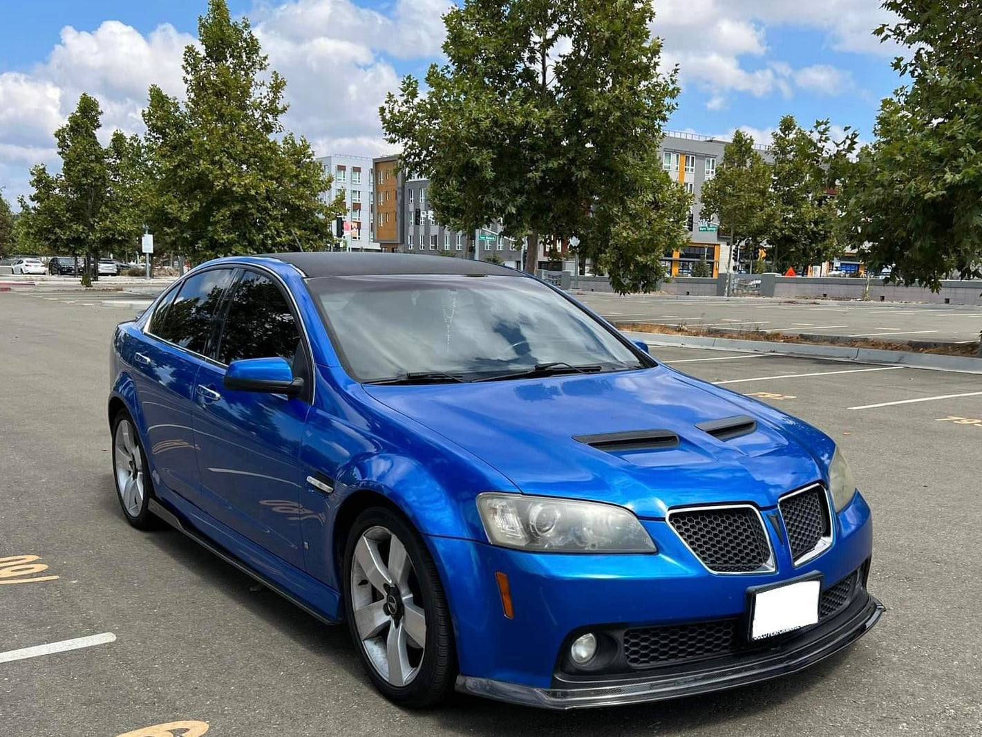 2008-09 PONTIAC G8 CARBON FIBER FRONT SPLITTER & SIDE SKIRTS GROUND EFFECTS