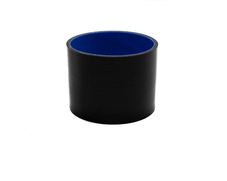 BTR SILICONE 3.5" STRAIGHT COUPLER - 3" LONG BLACK - 350X300SBLK